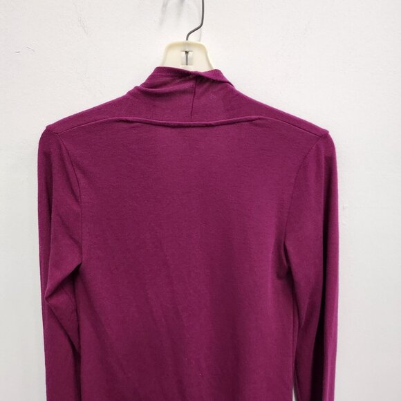 Mix By 41 Hawthorn Womens Cardigan Small Burgundy Open Front Lightweight - Picture 6 of 6